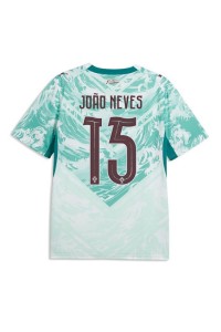 Portugali Joao Neves #15 Jalkapallovaatteet Vieraspaita MM-kisat 2026 Lyhythihainen
